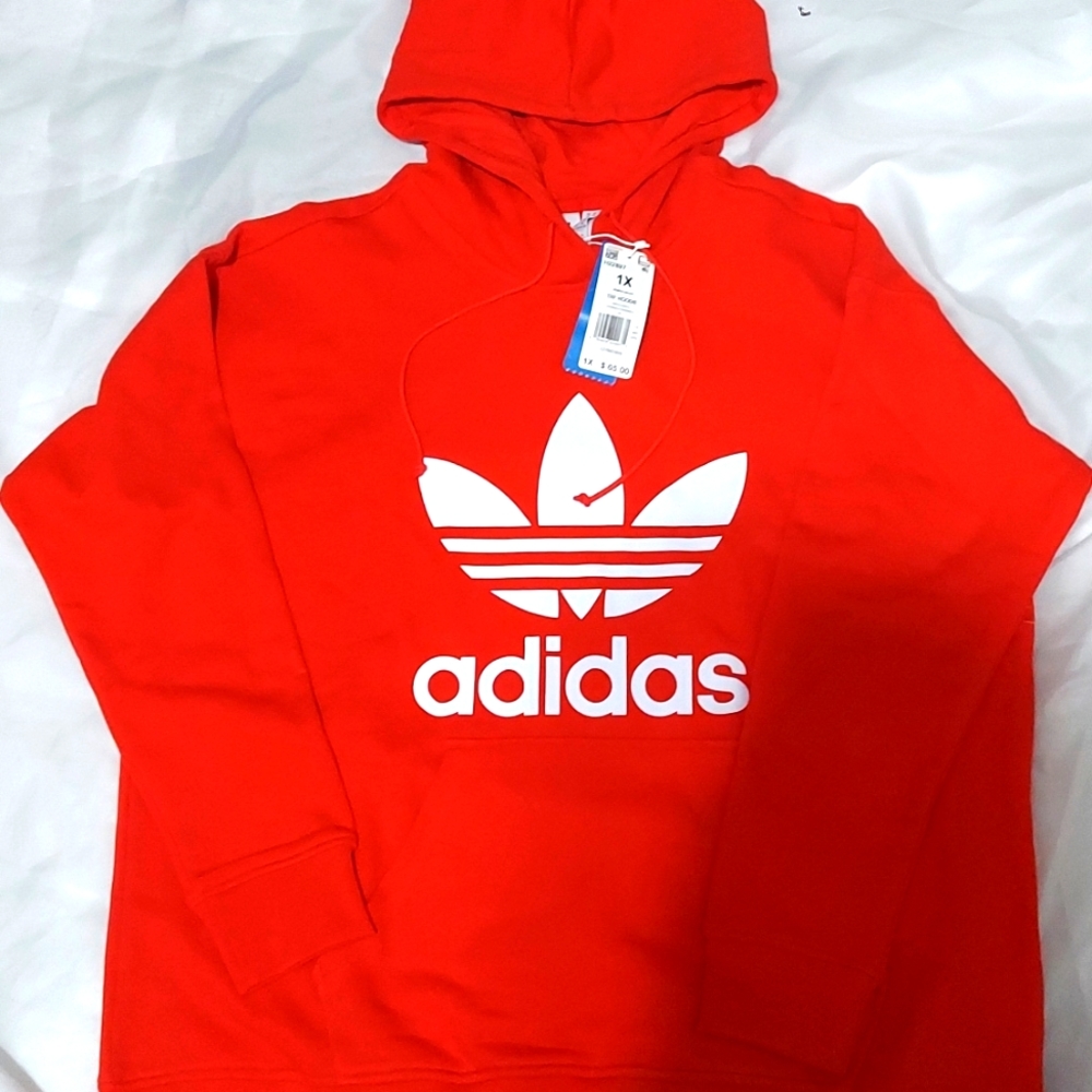 Red adidas hoodie